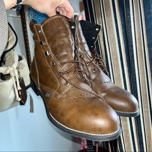 Mens Justin Boots Western Lace ups